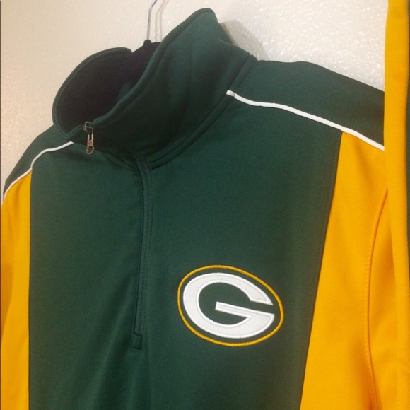 Green Bay Packers Qr Zip Fleece Performance Jacket - Picture 2 of 3